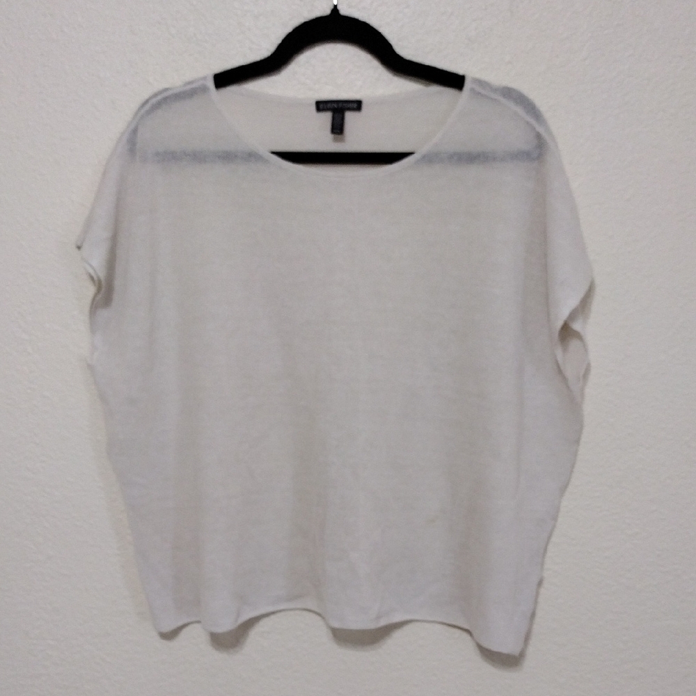 Eileen Fisher White Boxy Relaxed T-Shirt